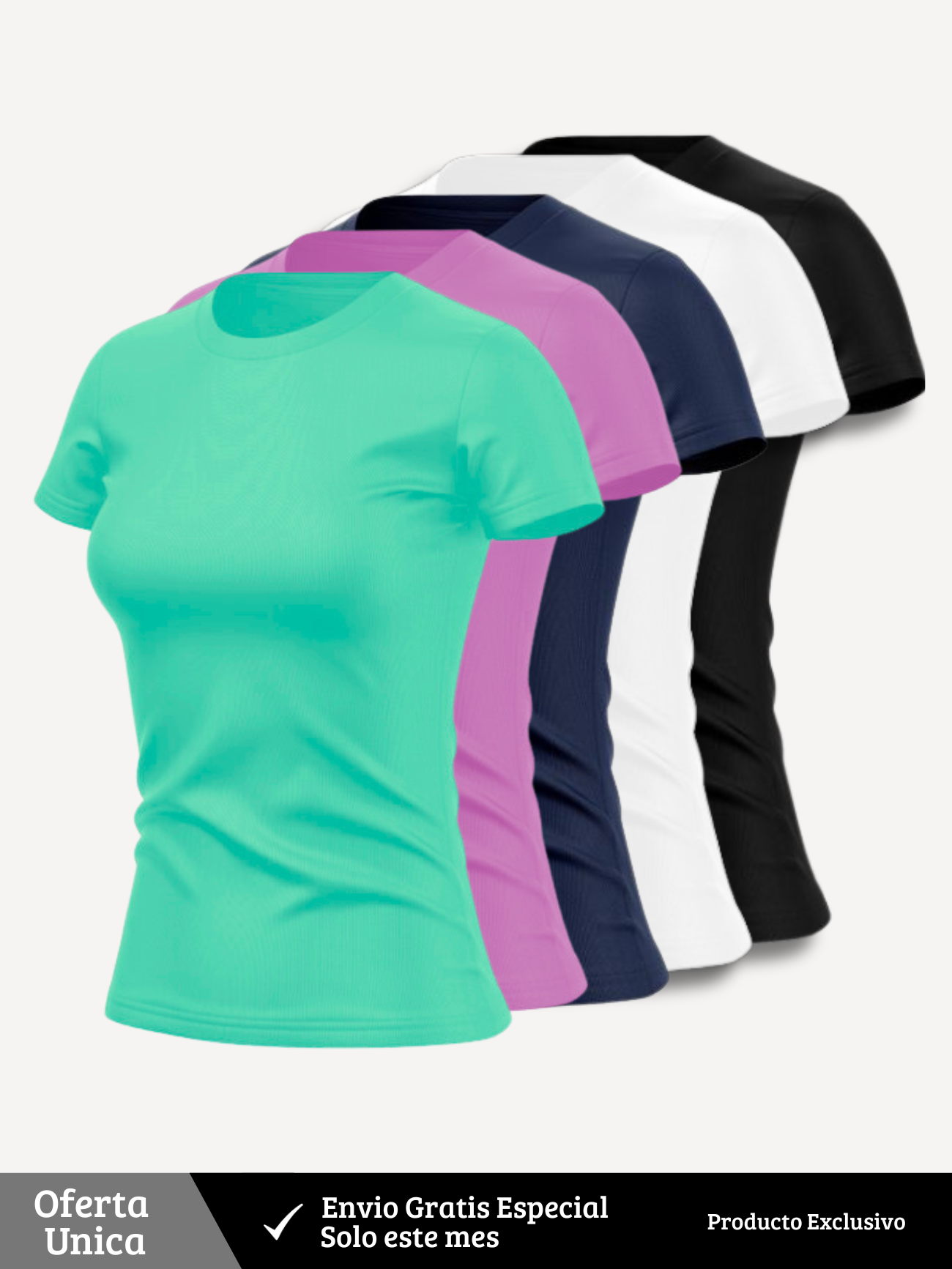 Pack x5 camisetas Dama (MQT)